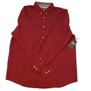 CODY JAMES CORE MEN'S SOLID MAROON TWILL LONG SLEEVE WESTERN SHIRT